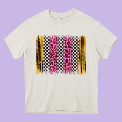 Race Leopard Brush Stroke Heavy Core Tee Designed By Artiststas