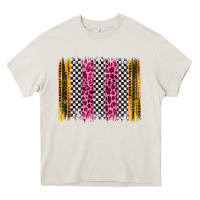 Cream race leopard brush stroke Heavy Core Tee - Artiststas