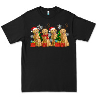 Black golden dogs with christmas Premium Tee - Zillion Design Studio
