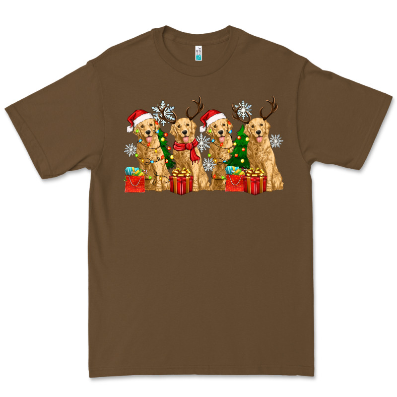 Golden Dogs With Christmas Premium Tee by Zillion Design Studio | Teevron