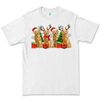 White golden dogs with christmas Premium Tee - Zillion Design Studio