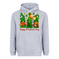 Heather Grey happy st. patricks day with gnomies Heavyweight Hoodie - BundleAndBundleShop
