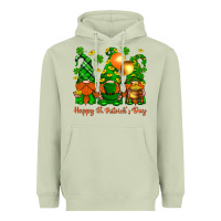 Matcha happy st. patricks day with gnomies Heavyweight Hoodie - BundleAndBundleShop