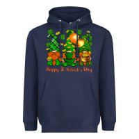 Navy happy st. patricks day with gnomies Heavyweight Hoodie - BundleAndBundleShop