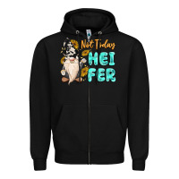 Black not today heifer cow gnome Zipper Hoodie - MaliasSmallBusiness