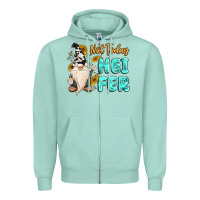 Seafoam not today heifer cow gnome Zipper Hoodie - MaliasSmallBusiness