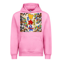 Fuchsia Pink love puzzle ribbon Urban Hoodie - TumblerDesignByShophia