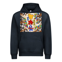 Navy love puzzle ribbon Urban Hoodie - TumblerDesignByShophia