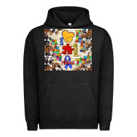 Pigment Black love puzzle ribbon Urban Hoodie - TumblerDesignByShophia