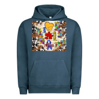 Pigment Midnight Navy love puzzle ribbon Urban Hoodie - TumblerDesignByShophia