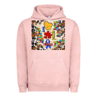 Pigment Salmon love puzzle ribbon Urban Hoodie - TumblerDesignByShophia