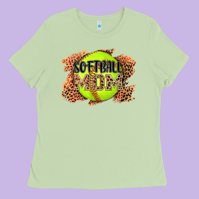 Softball Mom Ladies Tee Designed By Adodesignshop