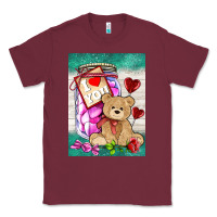 Burgundy candy jar with bear  air Classic Tee - AdoDesignShop