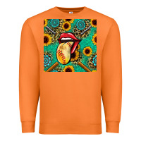 Carrot softball lips sunflowers and gemstones seamless pattern Premium Sweatshirt - BundleAndBundleShop