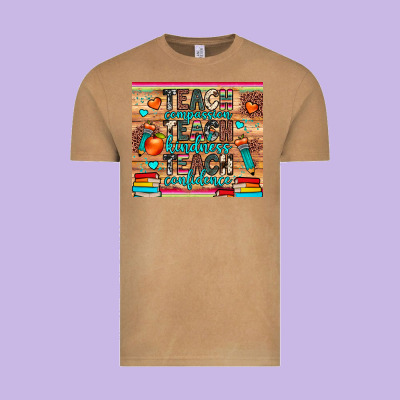Teach Compassion Kindness Confidence Vintage Tee Designed By Jahusdesignshop