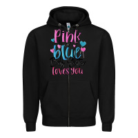 Black pink or blue big sister loves you Zipper Hoodie - MaliasSmallBusiness