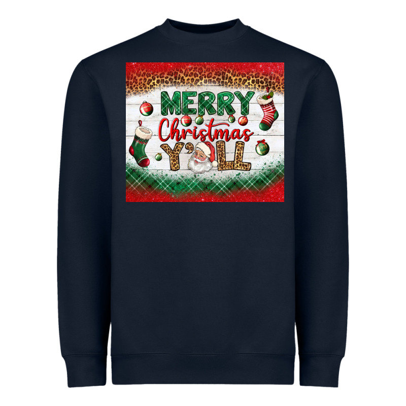 Merry Christmas Y'all Tumbler Heavyweight Sweatshirt by BundleAndBundleShop | Teevron