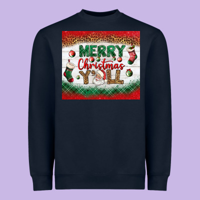 Merry Christmas Y'all Tumbler Heavyweight Sweatshirt Designed By Bundleandbundleshop