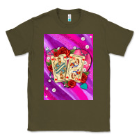 Army Green playing cards with pearls and glitter air Classic Tee - AdoDesignShop