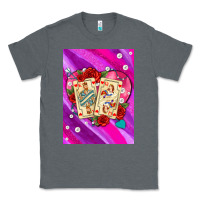 Charcoal Heather playing cards with pearls and glitter air Classic Tee - AdoDesignShop