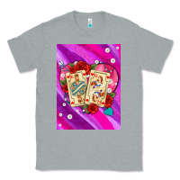 Heather Grey playing cards with pearls and glitter air Classic Tee - AdoDesignShop