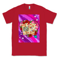 Red playing cards with pearls and glitter air Classic Tee - AdoDesignShop