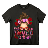 Asphalt one loved teacher messy bun Heavy Core Tee - RanaPortraitStore