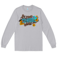 Moon Dust western cowgirl and sunflower with hat and cowhide leopard Long Sleeve Tee - Artiststas