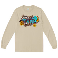 Mushroom western cowgirl and sunflower with hat and cowhide leopard Long Sleeve Tee - Artiststas