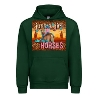 Forest Green just a girl who loves horses Urban Hoodie - TumblerDesignByShophia
