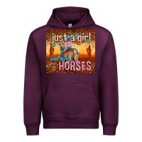 Mauve Wine just a girl who loves horses Urban Hoodie - TumblerDesignByShophia