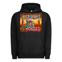 Pigment Black just a girl who loves horses Urban Hoodie - TumblerDesignByShophia
