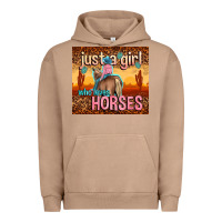 Pigment Burro just a girl who loves horses Urban Hoodie - TumblerDesignByShophia