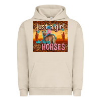 Pigment French Oak just a girl who loves horses Urban Hoodie - TumblerDesignByShophia