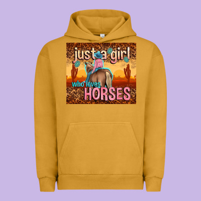 Just A Girl Who Loves Horses Urban Hoodie Designed By Tumblerdesignbyshophia