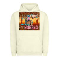 Pigment Pistachio just a girl who loves horses Urban Hoodie - TumblerDesignByShophia