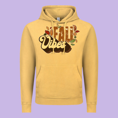 Fall Vibes Vintage Hoodie Designed By Jahusdesignshop