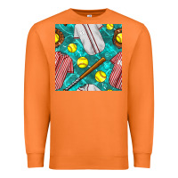 Carrot softball uniform glove and bat with field seamless pattern Premium Sweatshirt - BundleAndBundleShop
