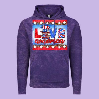 Love America Gnome Vintage Hoodie Designed By Hra Design Shop