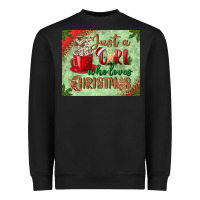 Black just a girl who loves christmas mousepad Heavyweight Sweatshirt - BundleAndBundleShop