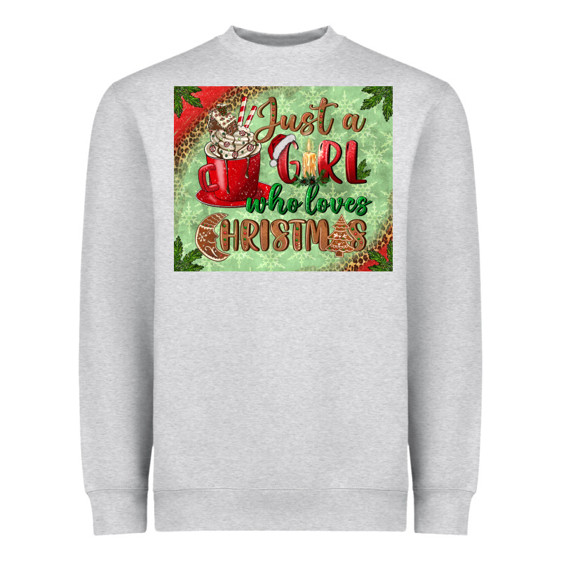 Just A Girl Who Loves Christmas Mousepad Heavyweight Sweatshirt by BundleAndBundleShop | Teevron