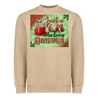 Mushroom just a girl who loves christmas mousepad Heavyweight Sweatshirt - BundleAndBundleShop