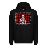 Black When You re Dead Inside But It Christmas Skeleton Premium Hoodie - Bettercallsaul