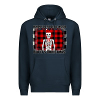Navy When You re Dead Inside But It Christmas Skeleton Premium Hoodie - Bettercallsaul