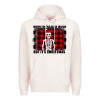 Pale Pink When You re Dead Inside But It Christmas Skeleton Premium Hoodie - Bettercallsaul