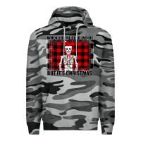 Slate Camo When You re Dead Inside But It Christmas Skeleton Premium Hoodie - Bettercallsaul