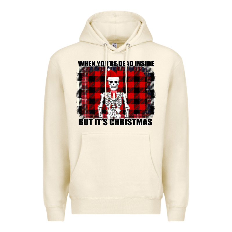 When You Re Dead Inside But It Christmas Skeleton Premium Hoodie by Bettercallsaul | Teevron