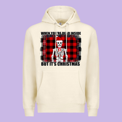 When You Re Dead Inside But It Christmas Skeleton Premium Hoodie Designed By Bettercallsaul