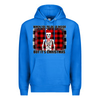 True Royal When You re Dead Inside But It Christmas Skeleton Premium Hoodie - Bettercallsaul