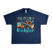 Navy educational rockstar Urban Heavy Tee - JahusDesignShop